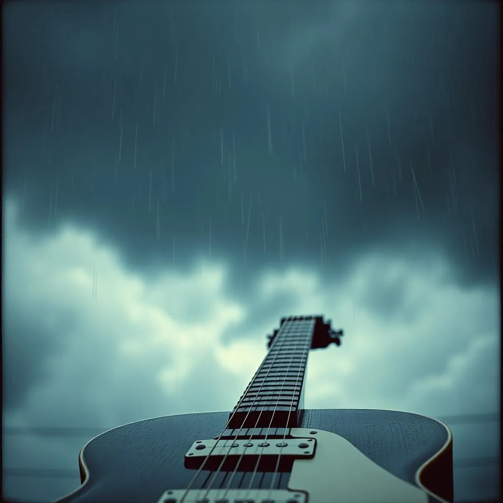 It's raining hard