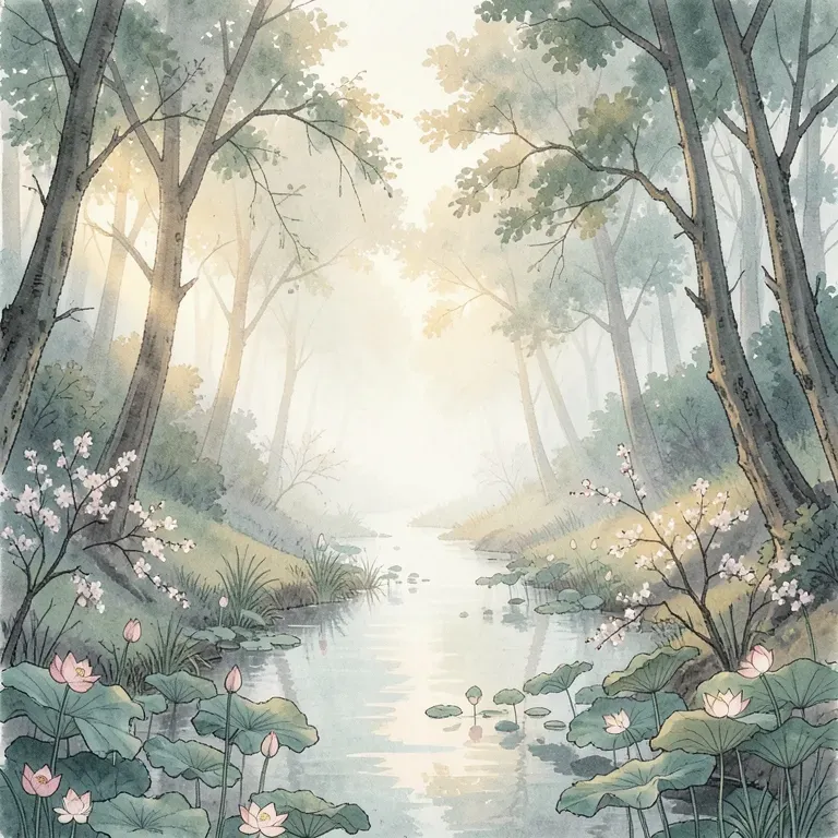 The Tranquil Forest Stream