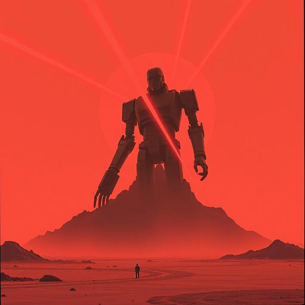 Laser Shooting Metal Giant in the War on Io Moon