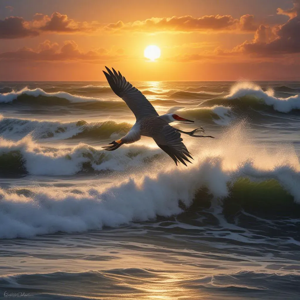 Soaring Crane Of The Sea 