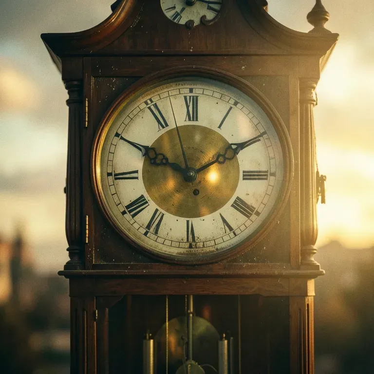 The clock on the wall