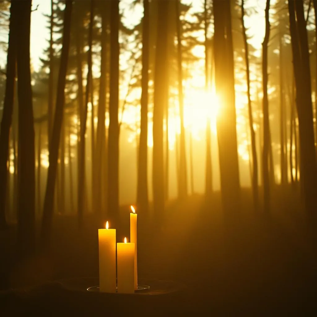 Candles in the Day light