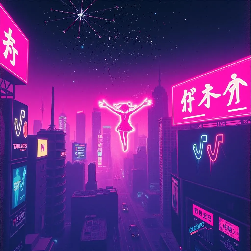 Neon Dreams in the Digital Night