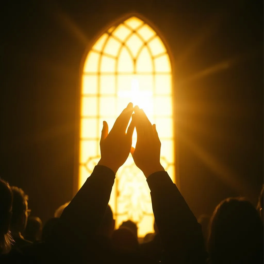 Hands high in Praise