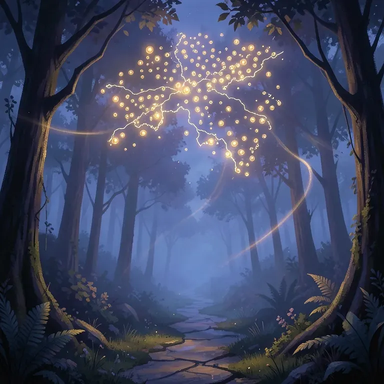 Map of glowing orbs