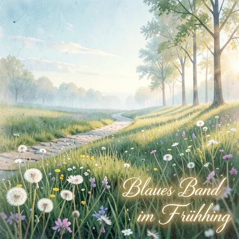 Blaues Band im Frühling