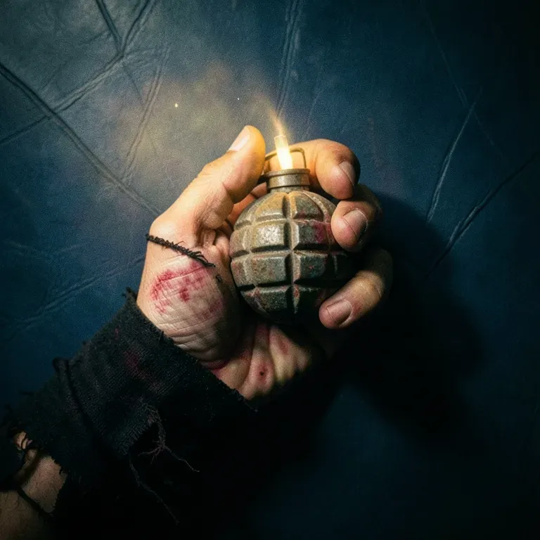 Hold my heart like a hand grenade