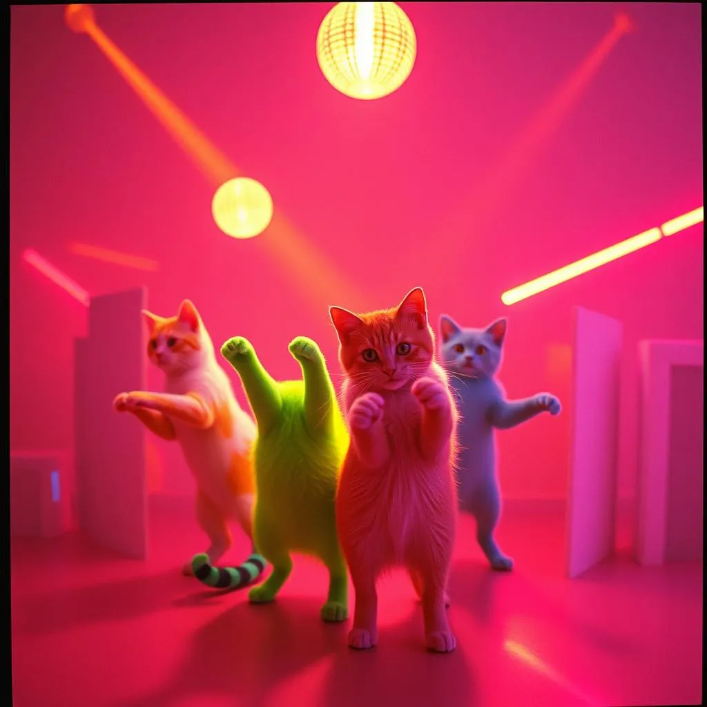 Cat Techno Party
