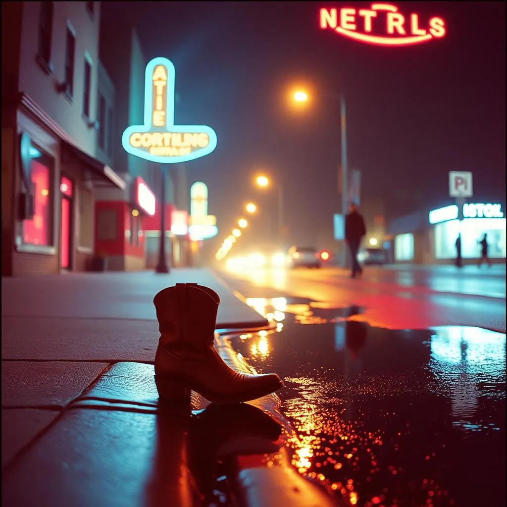 Brown Boots in the Northeast Night