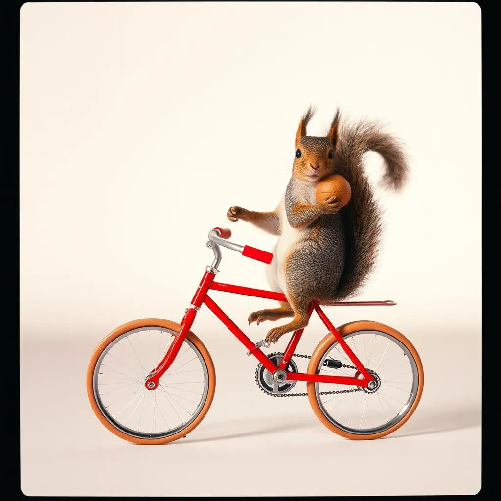 Squirrel on a Bike