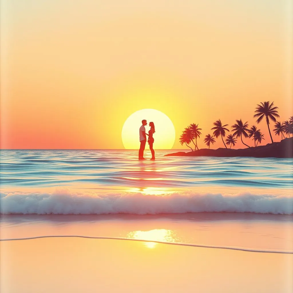 Sunset Love on the Island