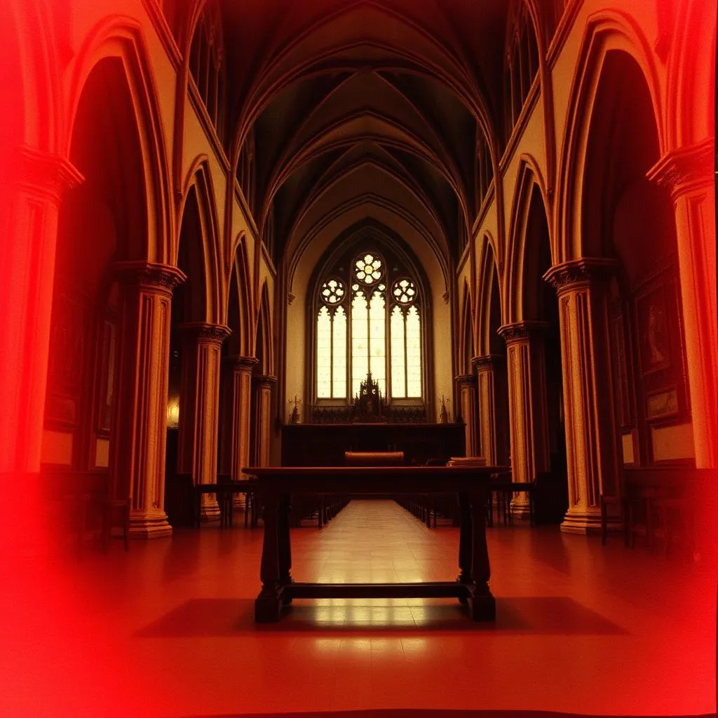 Bishops desk is shaking