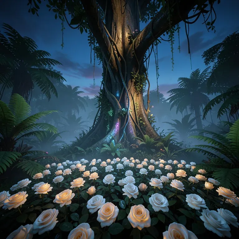 Field of White Roses
