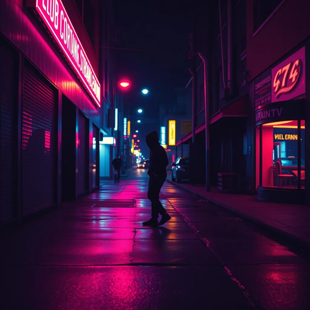 Nuit Sur Le Trottoir