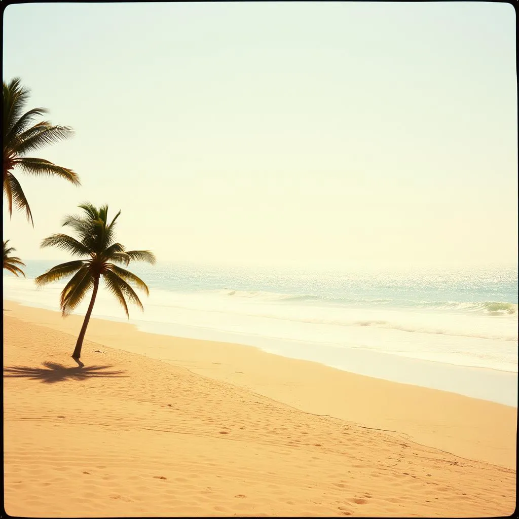 Sur le bord de la plage