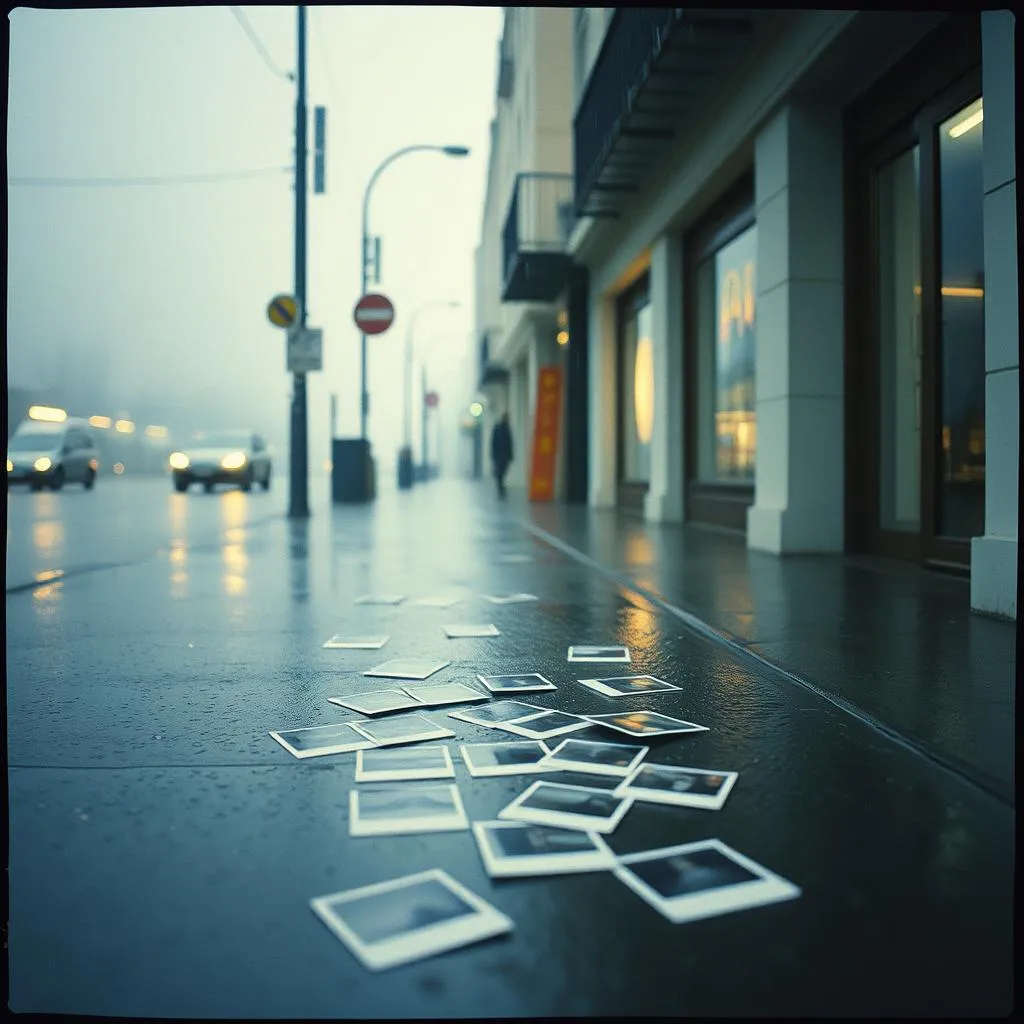 Took the Polaroids, left the nail holes