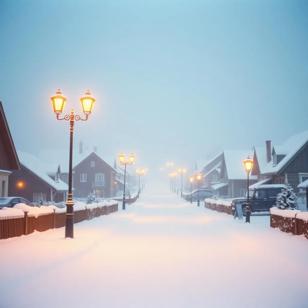 First Snowfall in Our Town