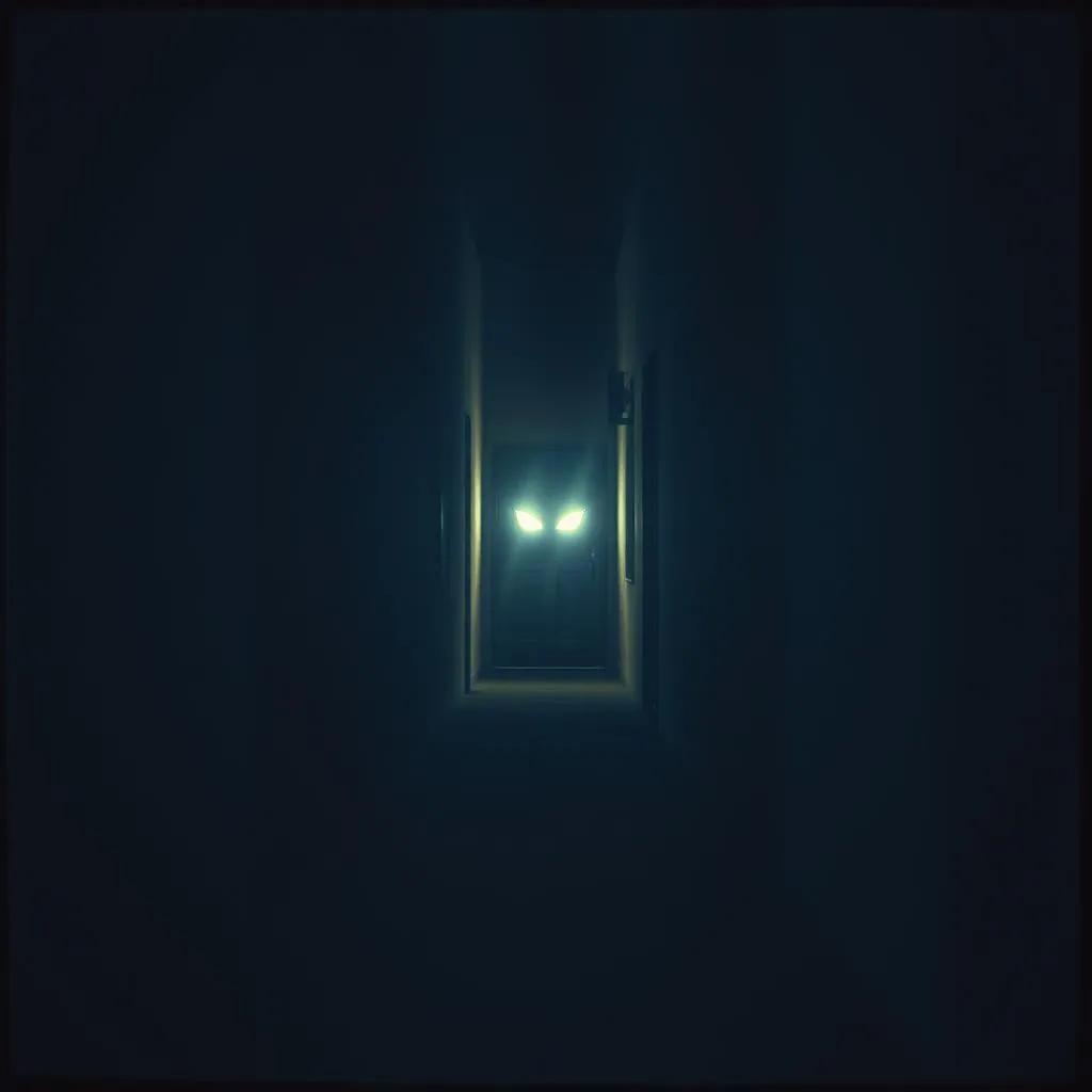 Katzenaugen leuchten in der Nacht