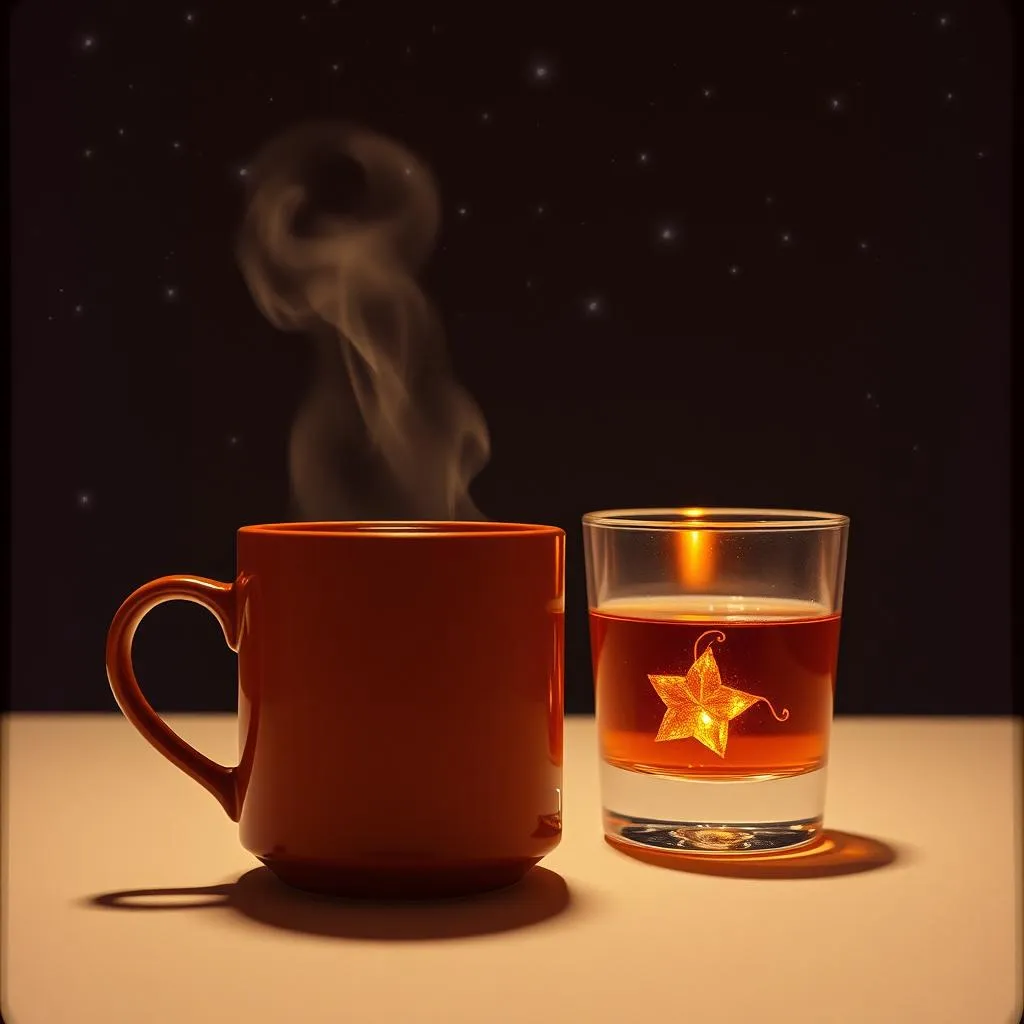 Coffee and whiskey
