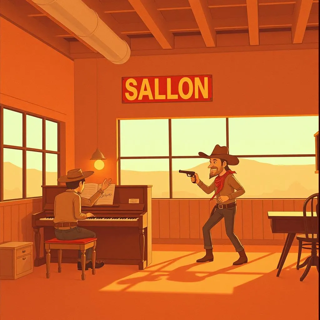 Gun-Slinging in the Saloon