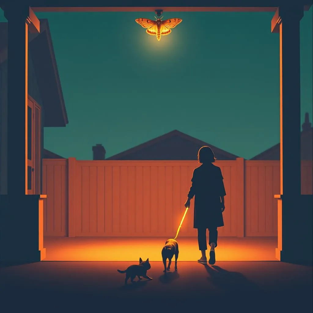 I was walking my dog one night