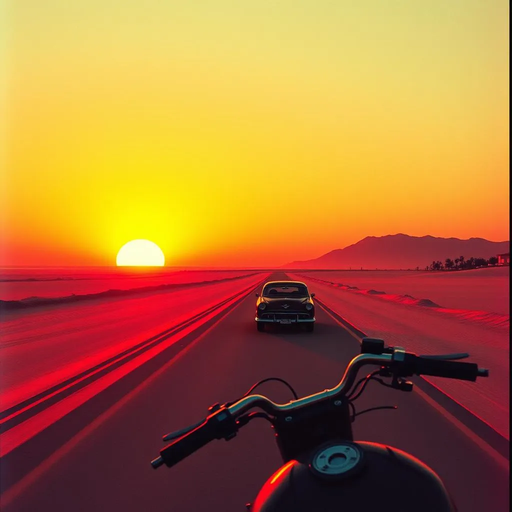 Road toward the sun