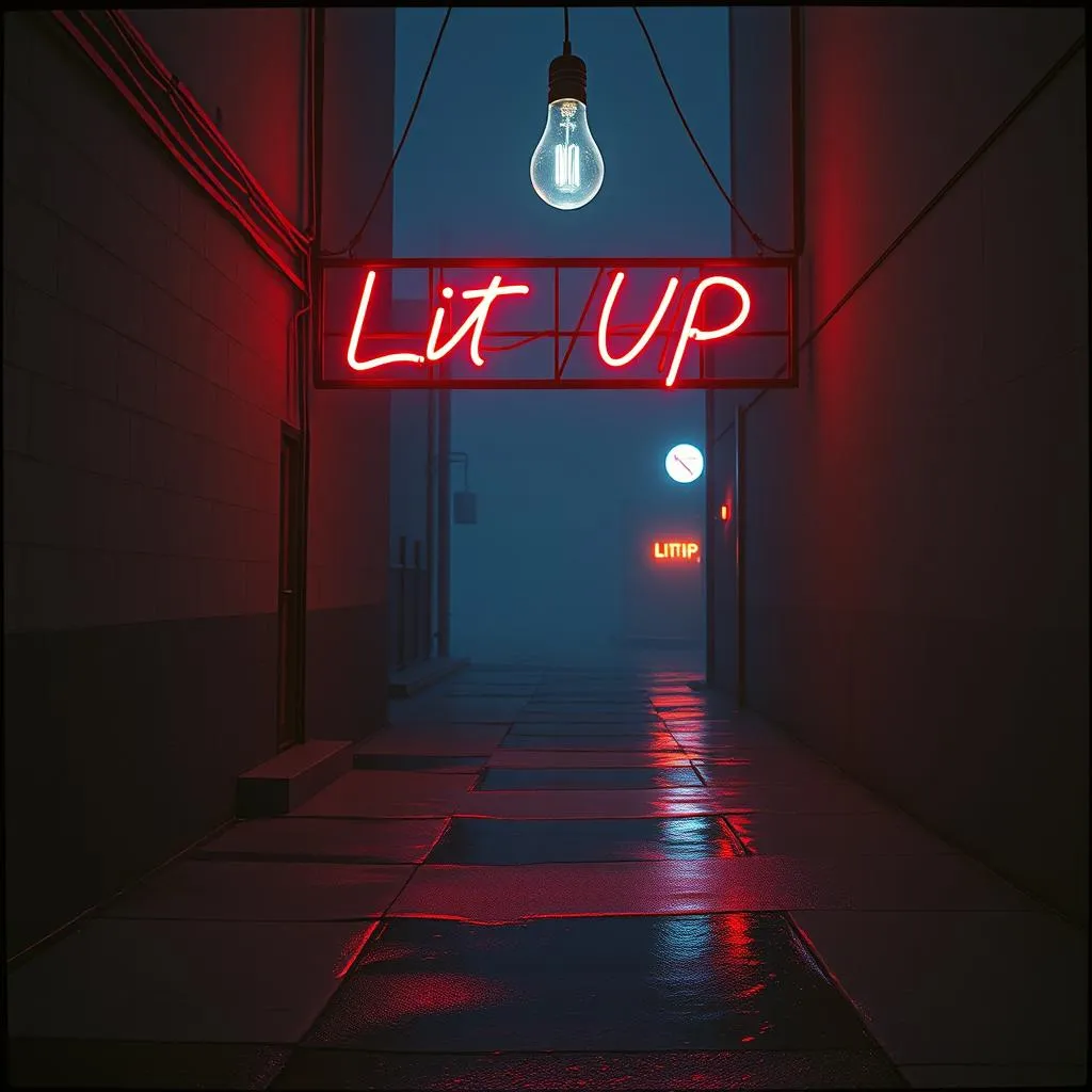 Lit up