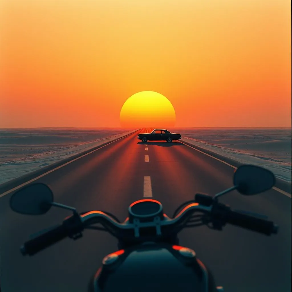 Road toward the sun