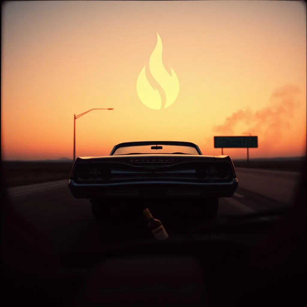 Memories A whiskey bottle An A Cash Song Riding Shotgun
