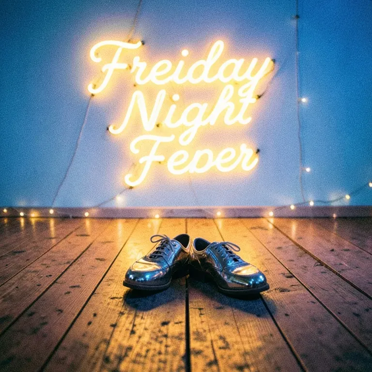Hardwood floors and neon lights
