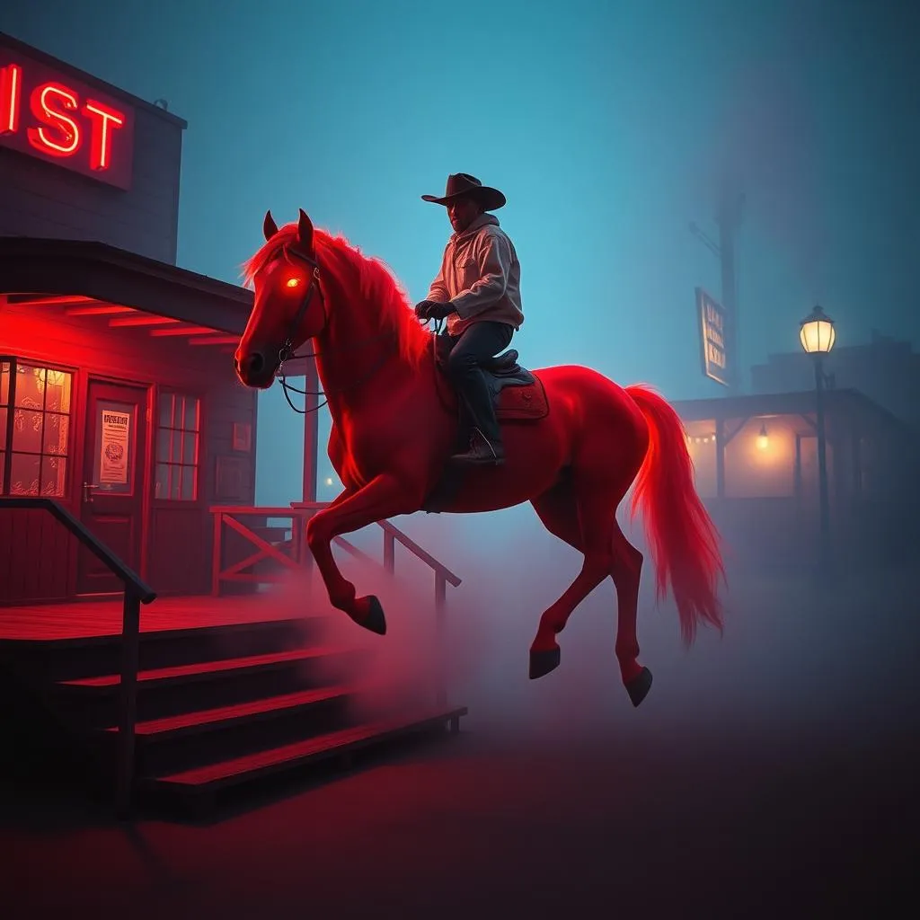 A cowboy’s horse