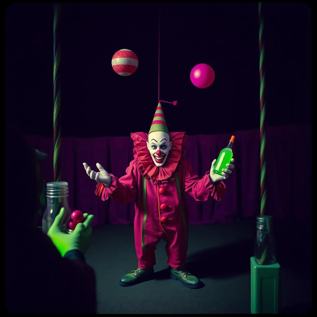 Nasty clown.