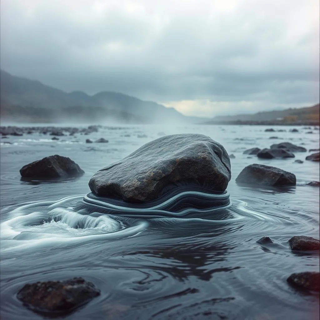 River and stone