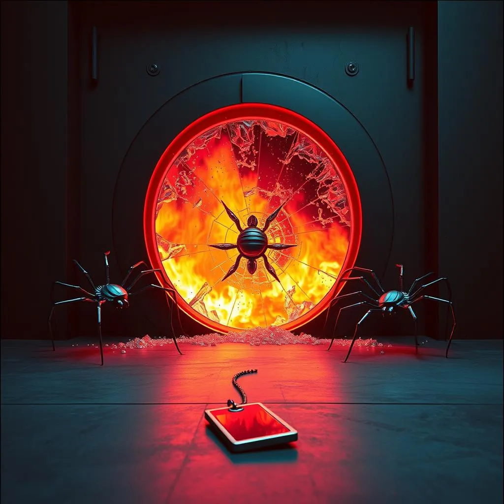 thru the spiders and the flames