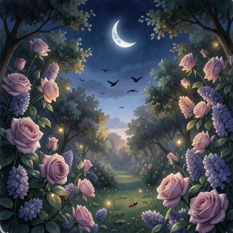 The roses and lilacs