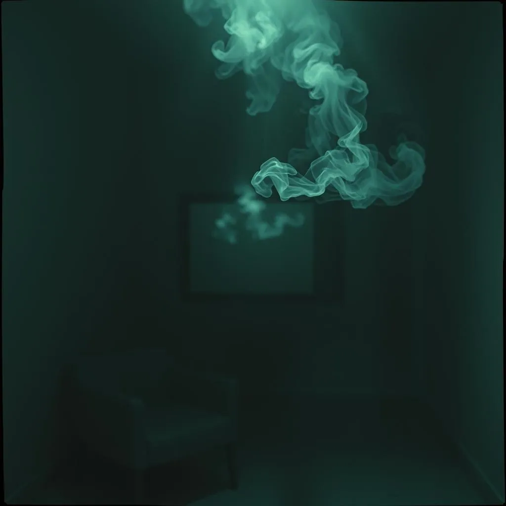 Smoke in the room.