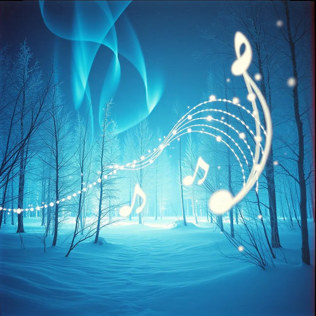 Snowflakes dance