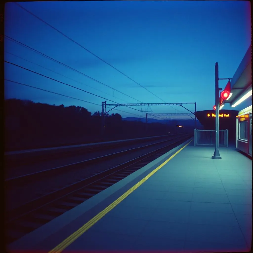 Estación de tren vacía