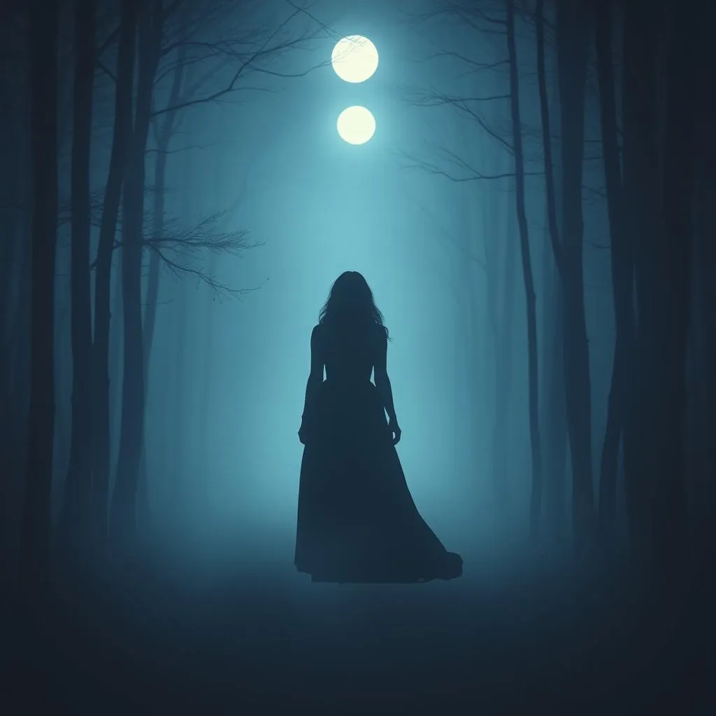 lady in the forest