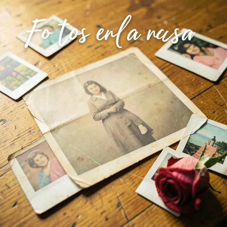 Fotos en la mesa