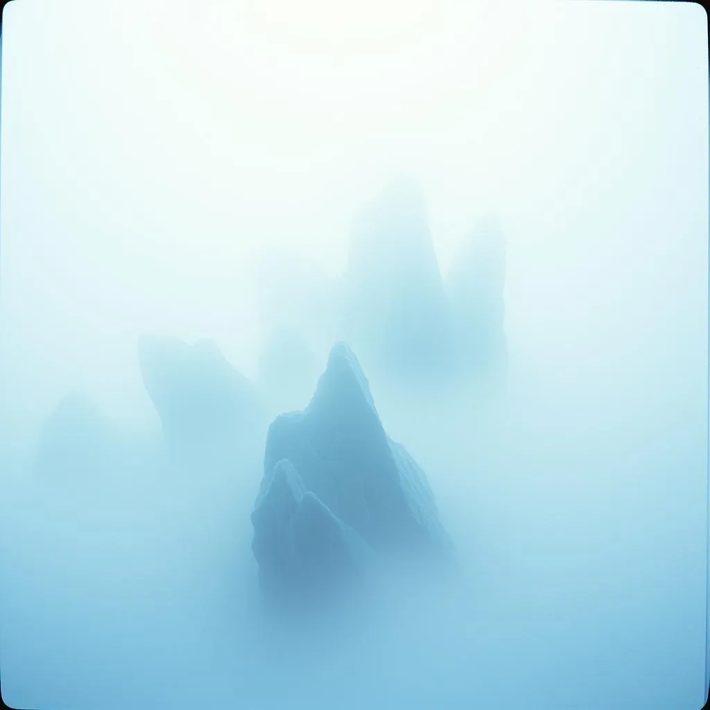 Sea fog on ice