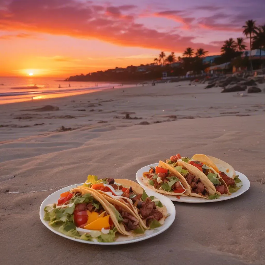 Beef beach tacos