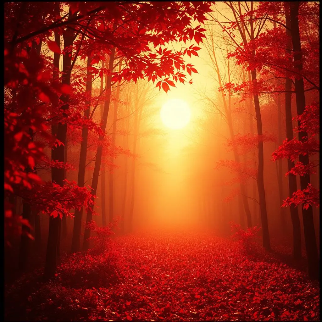 Red Leaves Falling