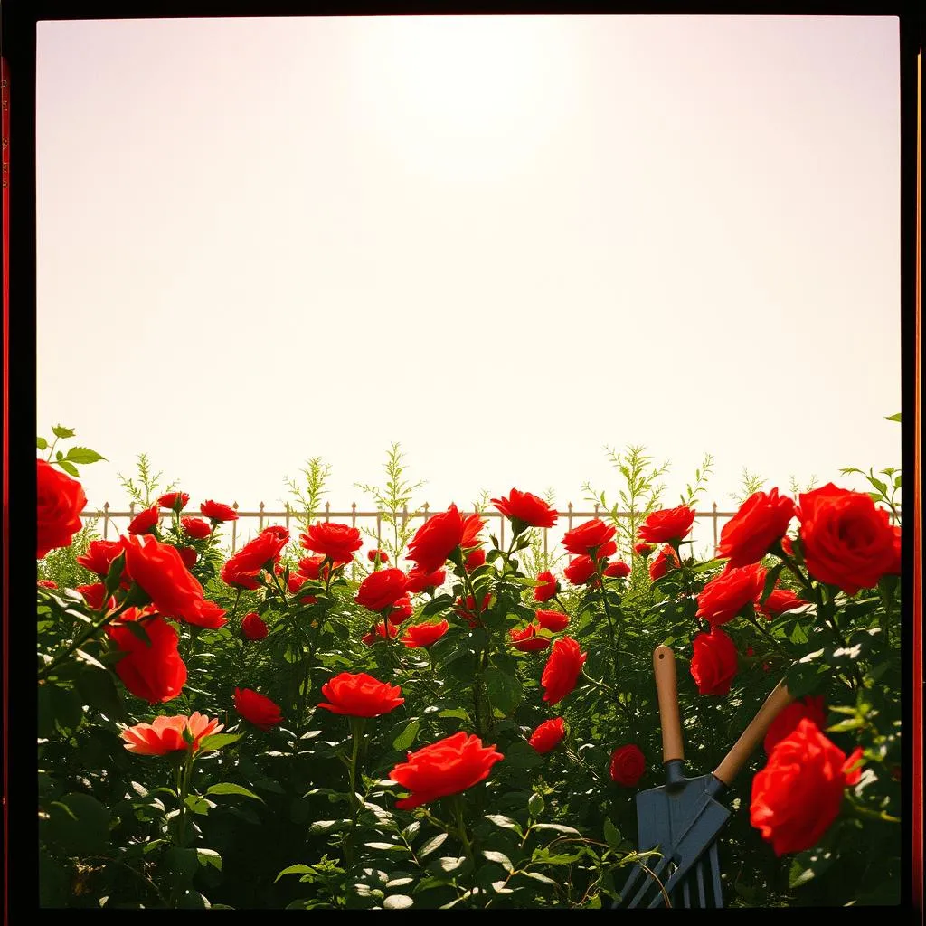 Jardinero de rosas Rojas