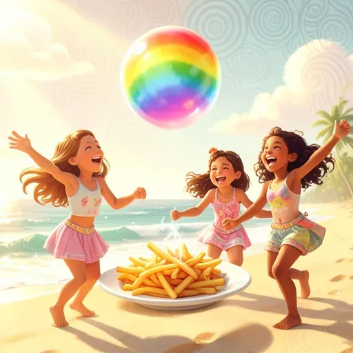 French fries and soap bubbles