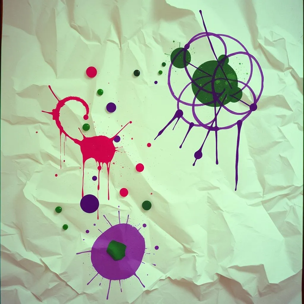 Splatter blatter pissin on paper