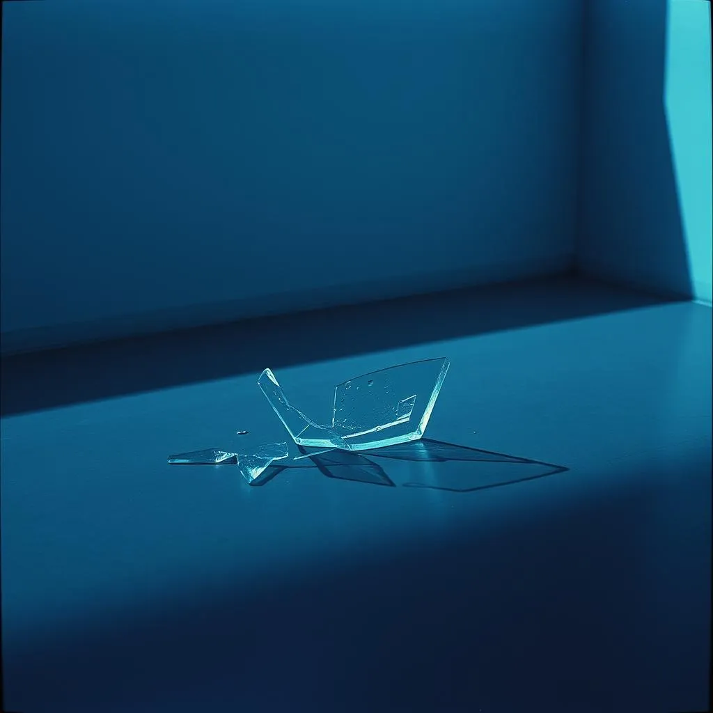 Broken on the floor