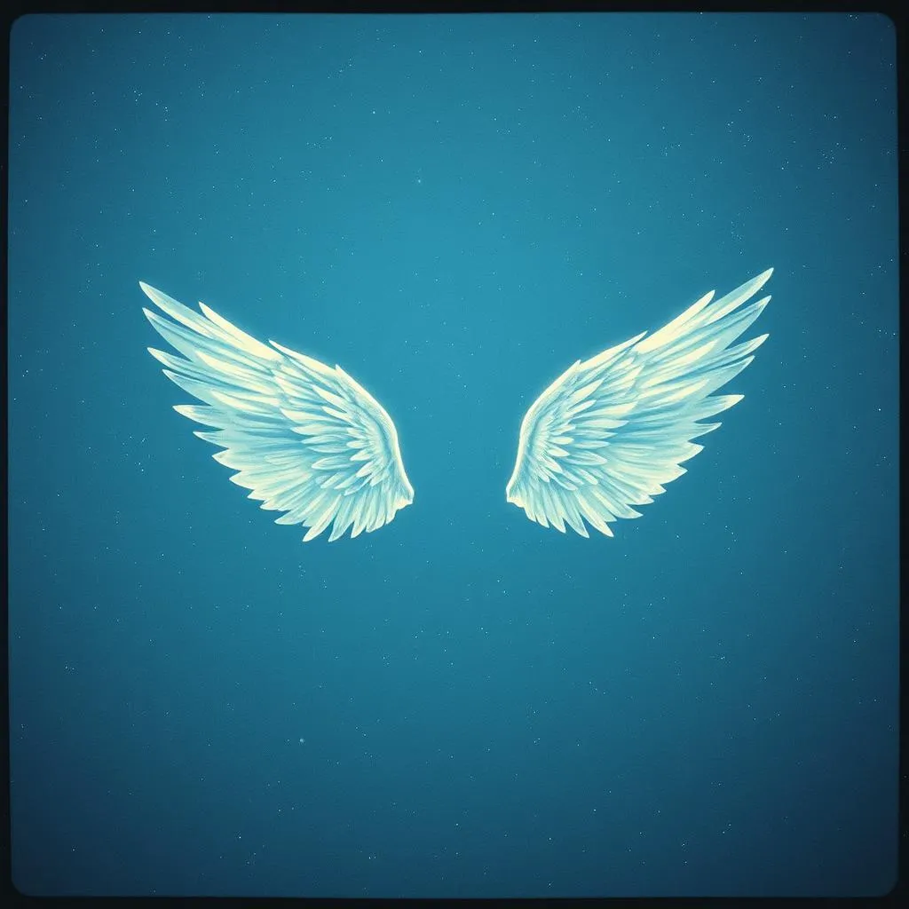 Flügel aus Ätherblau