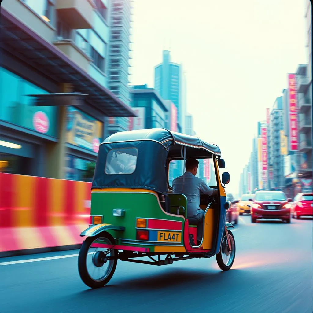 Private rickshaw.