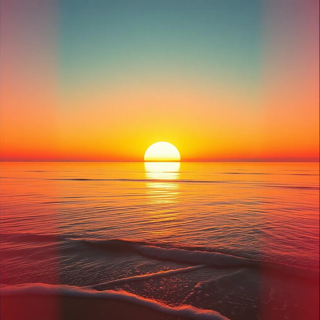 Beginnings and endings like sunrises and sets